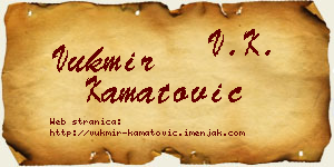 Vukmir Kamatović vizit kartica